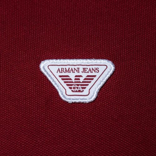 Mens Red Slim Fit S/s Polo Shirt 61255 by Armani Jeans from Hurleys