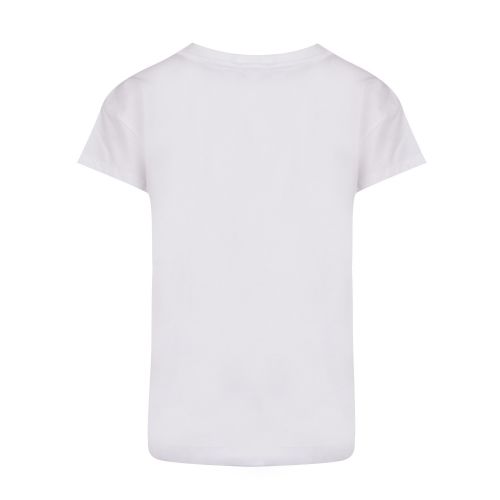 Womens Optical White Vertical Logo S/s T Shirt 53139 by Love Moschino from Hurleys