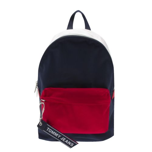 Womens Red/Blue Logo Tape Medium Backpack 34679 by Tommy Jeans from Hurleys