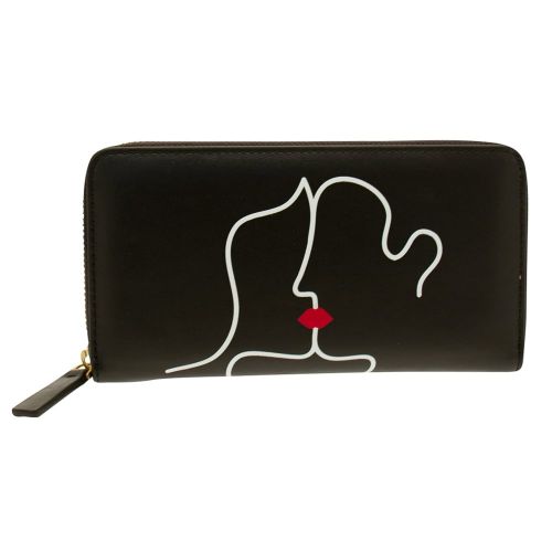 Womens Black Kissing Lips Purse 11799 by Lulu Guinness from Hurleys