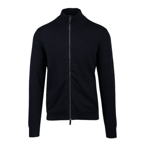 Mens Navy Knitted Zip Through Cardigan 97722 by Armani Exchange from Hurleys