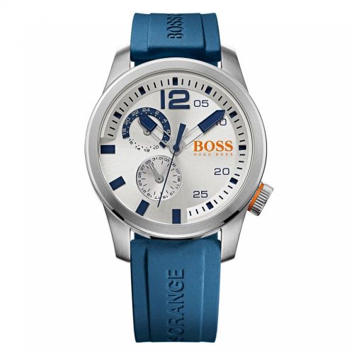 Watches Mens Silver Dial Paris Silicone Strap Watch 70837 by BOSS from Hurleys