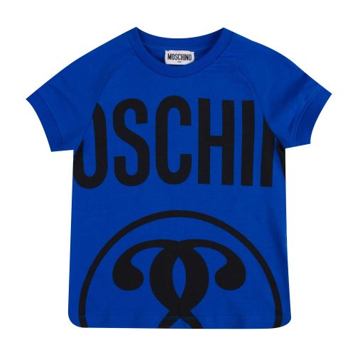 Boys Baya Blue Oversized Logo S/s T Shirt 80605 by Moschino from Hurleys