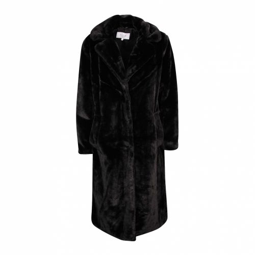 Womens Black Vikoda Faux Fur Coat 49331 by Vila from Hurleys