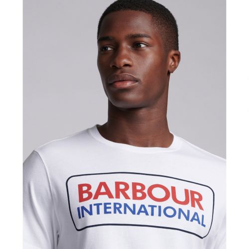 Mens White Event Logo S/s T Shirt 95598 by Barbour International from Hurleys