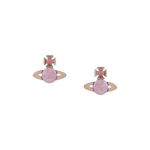 Womens Pink Gold/Pink Isabelitta Bas Relief Earrings 101465 by Vivienne Westwood from Hurleys