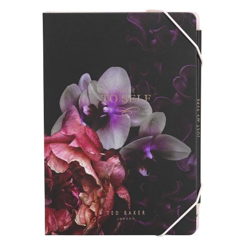 Womens Black Splendour A5 Notebook & Sticky Notes 33950 by Ted Baker from Hurleys