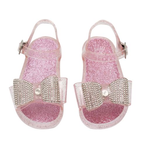 Baby Pink Bow Jelly Sandals (22-27) 58732 by Lelli Kelly from Hurleys
