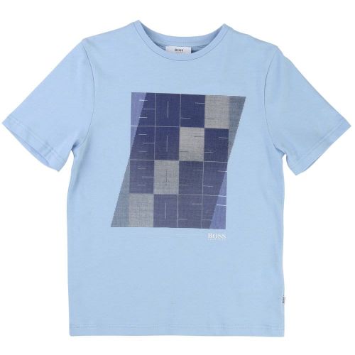 Boys Blue Box Branded S/s Tee Shirt 16672 by BOSS from Hurleys