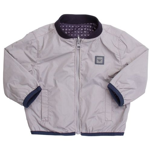 Baby Boys Blue Branded Reversible Jacket 6664 by Armani Junior from Hurleys