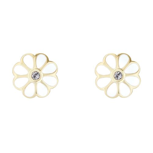 Womens Gold/White Daraeh Daisy Stud Earrings 82799 by Ted Baker from Hurleys