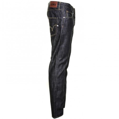 Mens 12oz F9.00 Blue Rinsed Wash ED-55 Relaxed Tapered Fit Jeans 18952 by Edwin from Hurleys