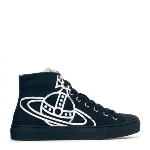 Mens Navy Plimsoll High Top Canvas Trainers 91128 by Vivienne Westwood from Hurleys