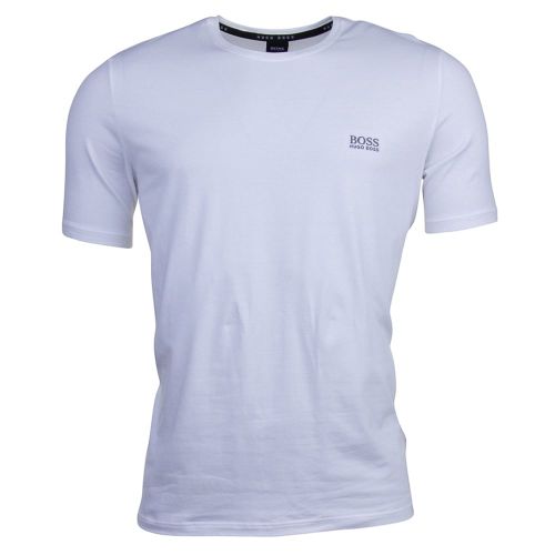 Mens White Embroidered Logo Lounge S/s Tee Shirt 6743 by BOSS from Hurleys