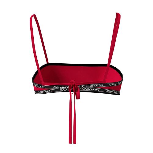 Womens Rustic Red Bandeau Logo Trim Bikini Top 87196 by Calvin Klein from Hurleys