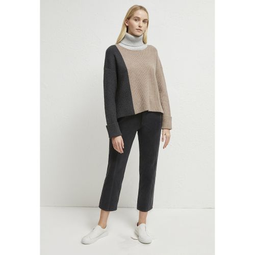 Womens Taupe River Vhari Colourblock Knitted Jumper 47709 by French Connection from Hurleys