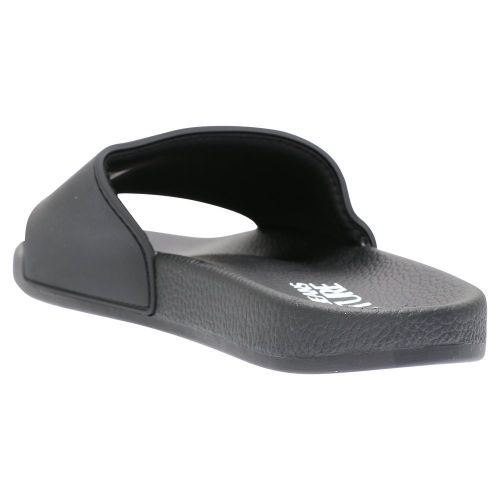 Womens Black Logo Emblem Slides 106594 by Versace Jeans Couture from Hurleys