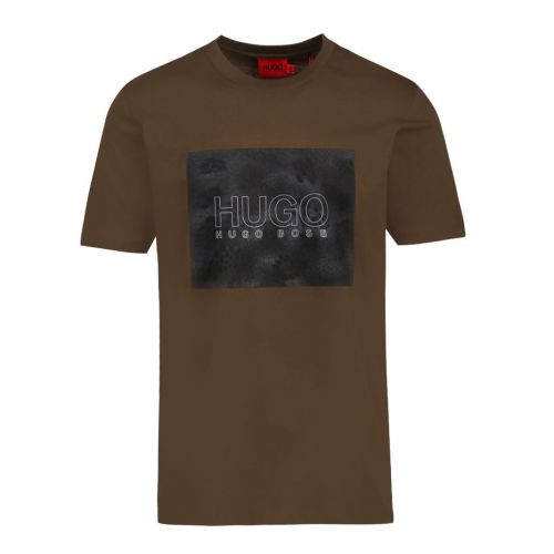 Mens Dark Green Dolive_U214 S/s T Shirt 91441 by HUGO from Hurleys