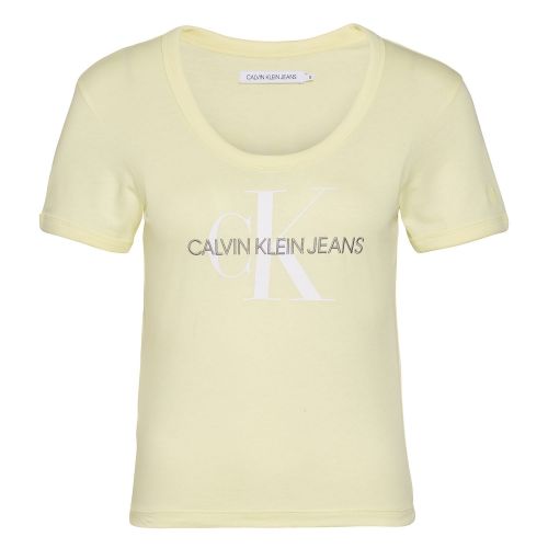 Womens Mimosa Yellow Dyed Monogram Baby S/s T Shirt 56202 by Calvin Klein from Hurleys