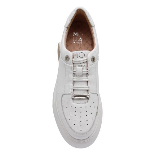 Womens White Albie Trainers 93631 by Moda In Pelle from Hurleys