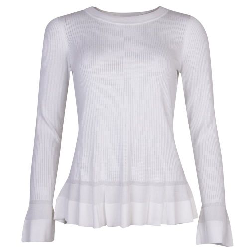 Womens White Peplum Knitted Top 20292 by Michael Kors from Hurleys
