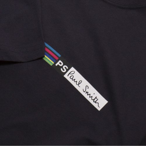 Mens Navy Cycle Stripe S/s T Shirt 28796 by PS Paul Smith from Hurleys