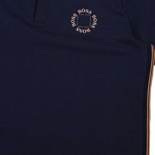Athleisure Mens Navy Paddy 8 Circle Regular Fit S/s Polo Shirt 73566 by BOSS from Hurleys