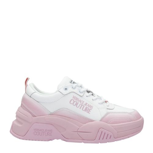 Womens White/Pink Gradient Chunky Trainers 82271 by Versace Jeans Couture from Hurleys