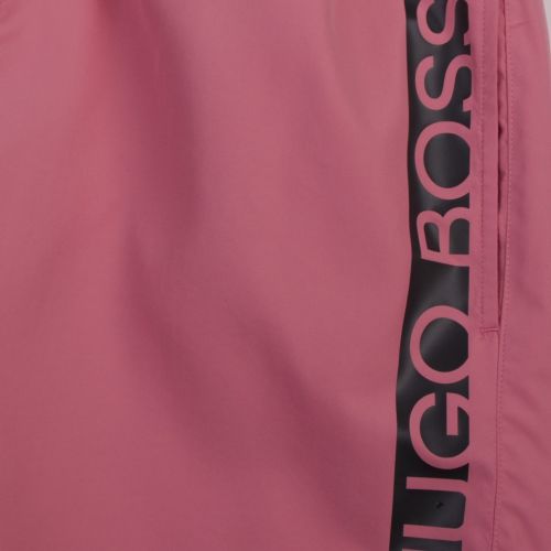 Mens Dusky Pink Dolphin Side Logo Swim Shorts 42825 by BOSS from Hurleys