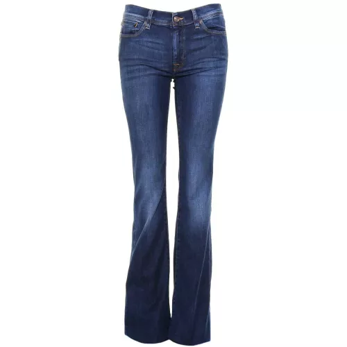 Womens Mid Indigo Wash Charlize Flare Jeans 27149 by 7 For All Mankind from Hurleys