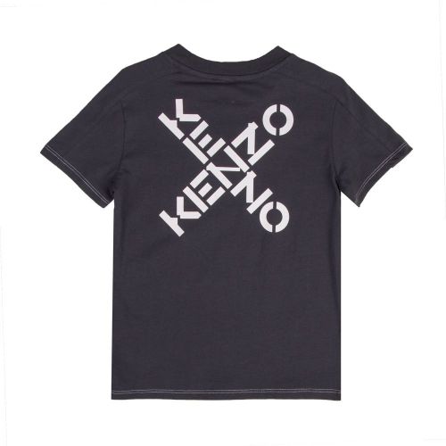 Boys White/Grey Contrast Front S/s T Shirt 99228 by Kenzo from Hurleys
