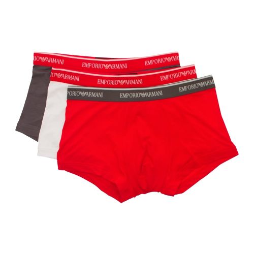 Mens Assorted 3 Pack Trunks 7003 by Emporio Armani from Hurleys