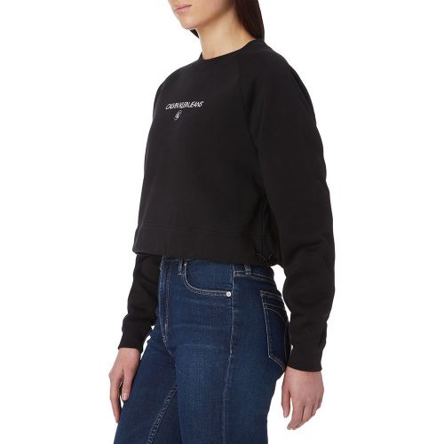Womens Black Institutional Logo Pull Sweat Top 80906 by Calvin Klein from Hurleys