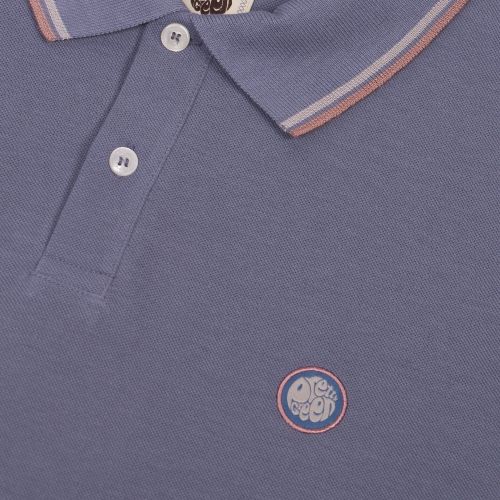 Mens Blue Tipped Pique S/s Polo Shirt 40558 by Pretty Green from Hurleys