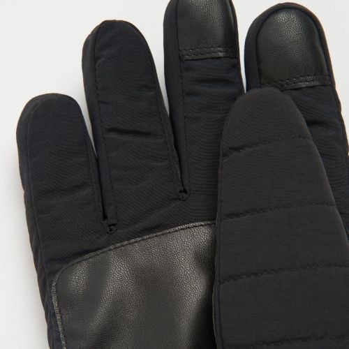 Mens Black Banff Quilted Gloves 93771 by Barbour from Hurleys