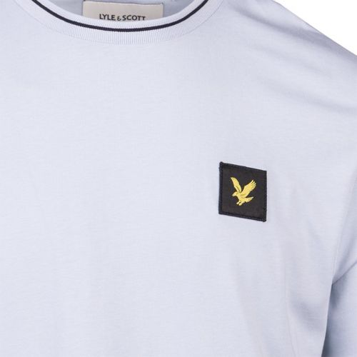 Mens Opal Blue Casuals Tipped S/s T Shirt 103478 by Lyle & Scott from Hurleys