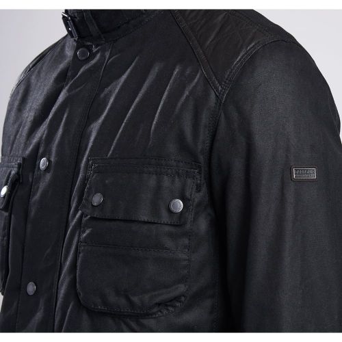 Mens Black Weir Waxed Jacket 12302 by Barbour International from Hurleys