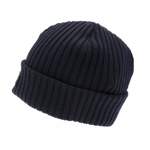 Mens Navy Branded Knitted Hat 32864 by Paul And Shark from Hurleys