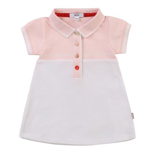 Baby Pink Polo S/s Dress 86361 by BOSS from Hurleys