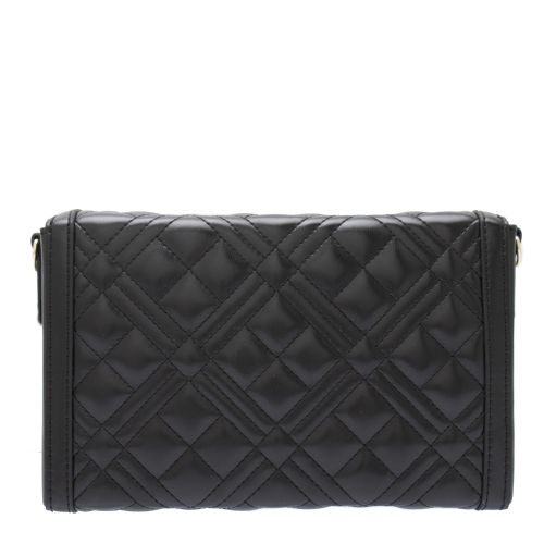 Womens Black Diamond Quilted Crossbody Bag 53198 by Love Moschino from Hurleys