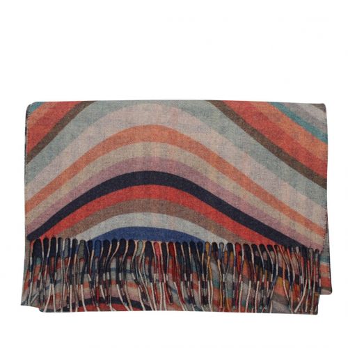 Womens Multicoloured Swirl & Check Scarf 95860 by PS Paul Smith from Hurleys