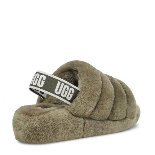 Womens Burnt Olive Fluff Yeah Slide Slippers 94061 by UGG from Hurleys
