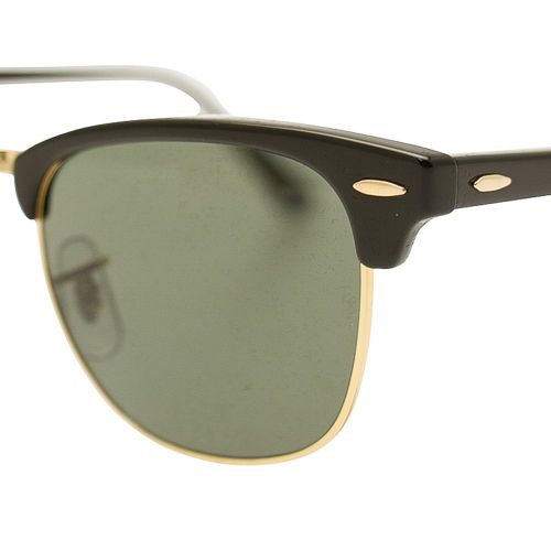 Ebony/Arista/Green RB3016 Clubmaster Sunglasses 9654 by Ray-Ban from Hurleys
