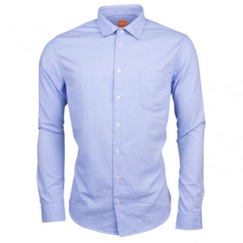 Mens Open Blue Epop Slim Fit L/s Shirt 12998 by BOSS from Hurleys