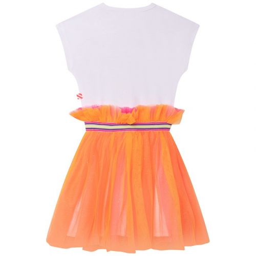 Girls Orange/White Ice Cream Net Skirt Dress 104422 by Billieblush from Hurleys