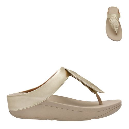 Womens Platino Fino Feather Toe Post Flip Flops 87684 by FitFlop from Hurleys