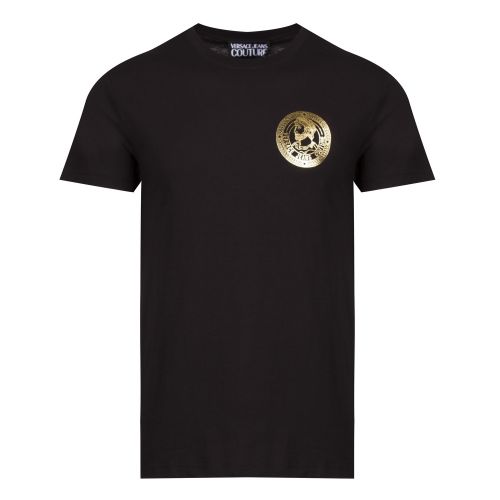 Mens Black Branded Small Logo S/s T Shirt 53868 by Versace Jeans Couture from Hurleys