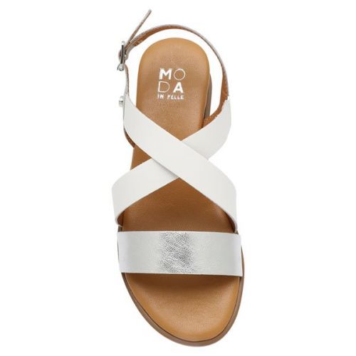 Womens White Pozie Wedge Sandals 108830 by Moda In Pelle from Hurleys