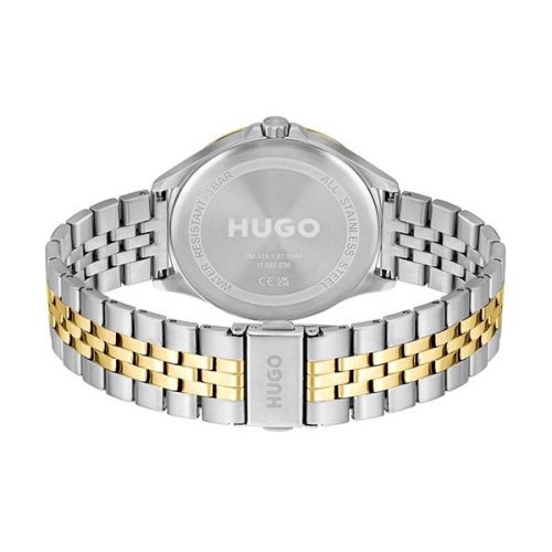 HUGO Watch Mens Silver/Gold/Blue Suit Bracelet | Hurleys