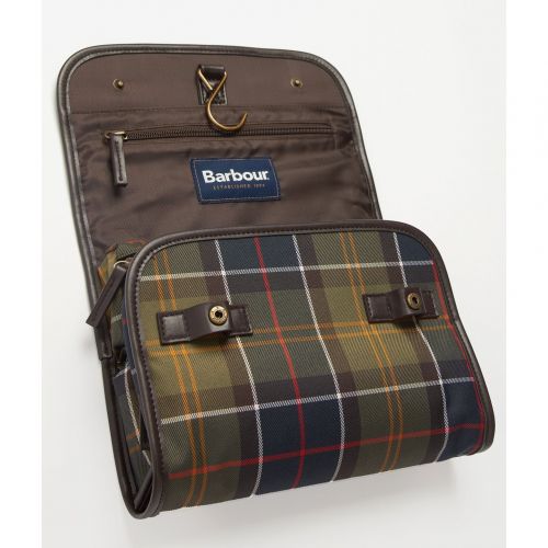Mens Classic Tartan Hanging Wash Bag 93767 by Barbour from Hurleys